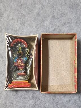 Hindu Deity Figure Kali Black Goddess Mini Handmade 4 Arms NIB